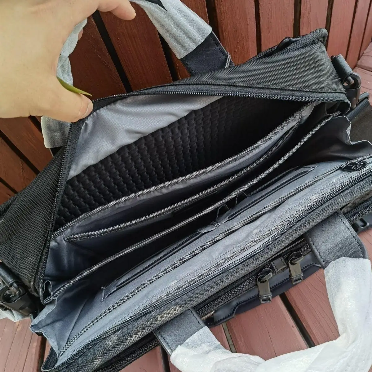 porte documents élégant à une épaule sac à main de style classique pour hommes, sac pour ordinateur portable en nylon balistique