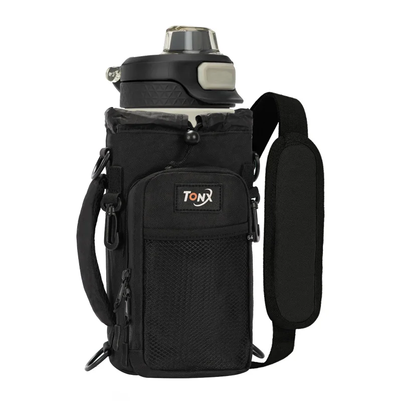 Sac de bouteille d'eau isolé multifonctionnel avec bandoulière, idéal pour la randonnée, le cyclisme, le Camping et la pêche