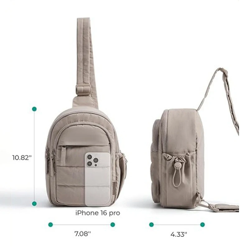 sac de poitrine pour femmes, petit sac à bandoulière simple, pochette de téléphone de voyage de loisirs avec fentes pour cartes, sac à dos de sport de plein air pour femmes