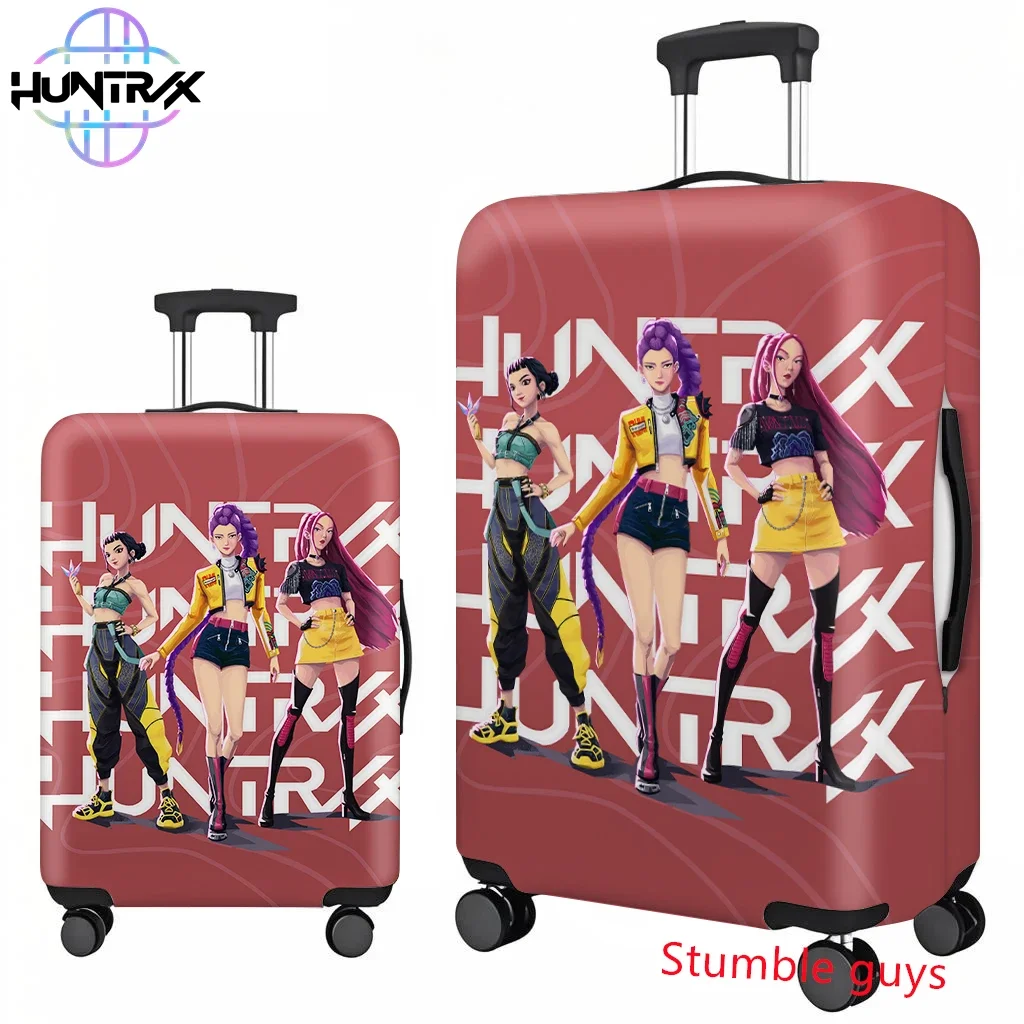 housse de bagage demon hunters anime kpop, convient aux valises de 18 à 32 pouces, protection de voyage souple
