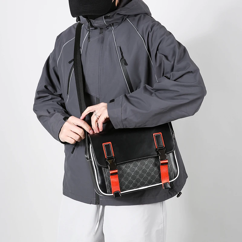 sac à main à rabat en cuir pu souple pour hommes, cartables décontractées pour hommes, sac initié, pocommuniste, haute qualité, mode