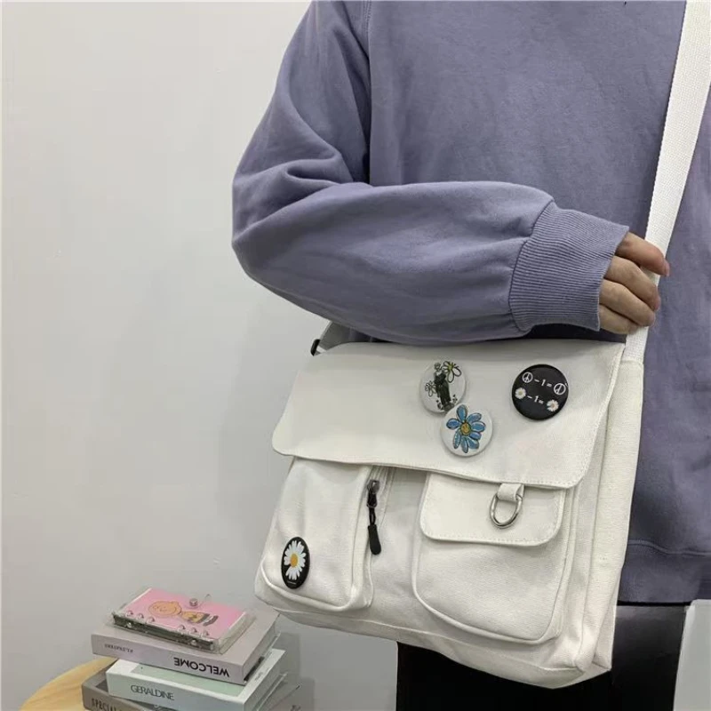femmes simple messager sacoche décontractée dames sacs à main sac à bandoulière pochette filles doux imprimé toile croix sacs d'école sacs à main