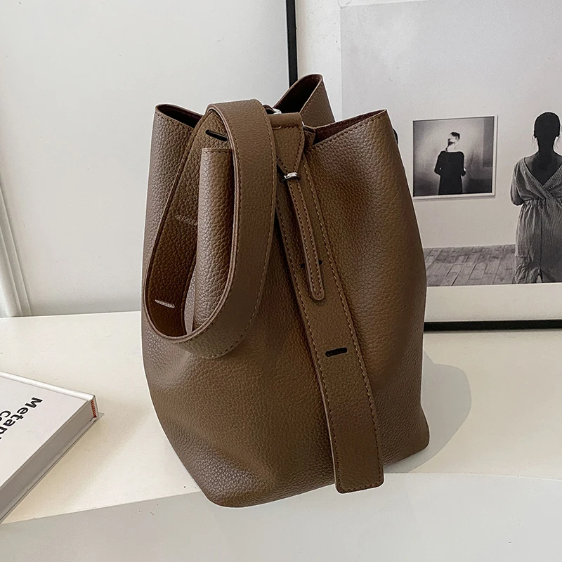 sac à main de grande capacité pour femme, sac à bandoulière décontracté polyvalent, mode minimaliste, initié, e27
