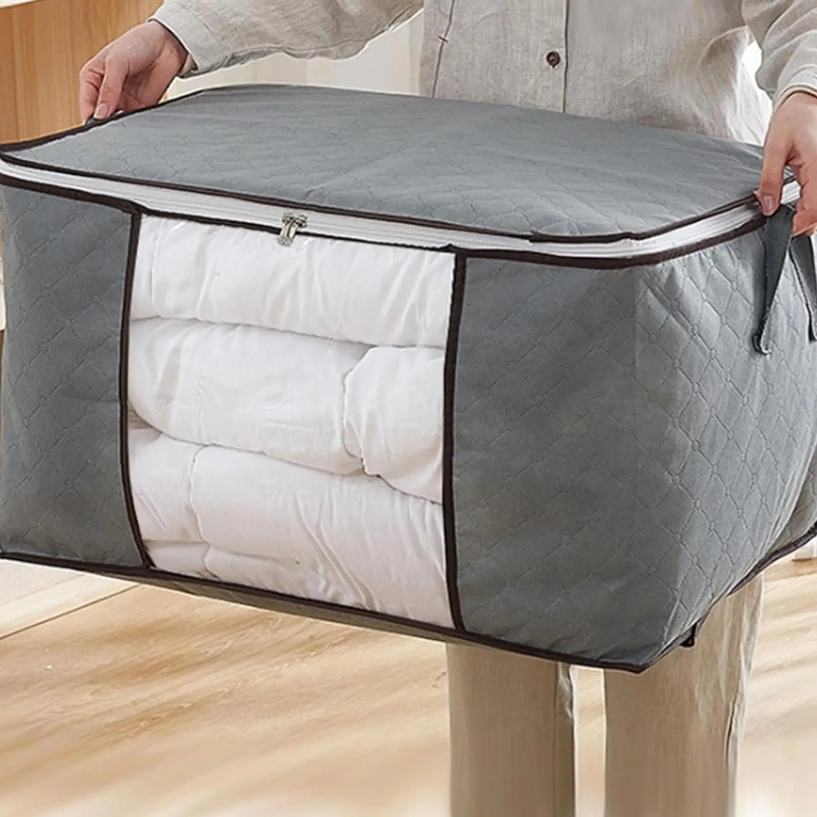 sac de rangement anti-poussière pour vêtements de couette, grande capacité, sac de rangement pour literie, organisateur de placard, organisateur de garde-robe, sacs de tri de couverture