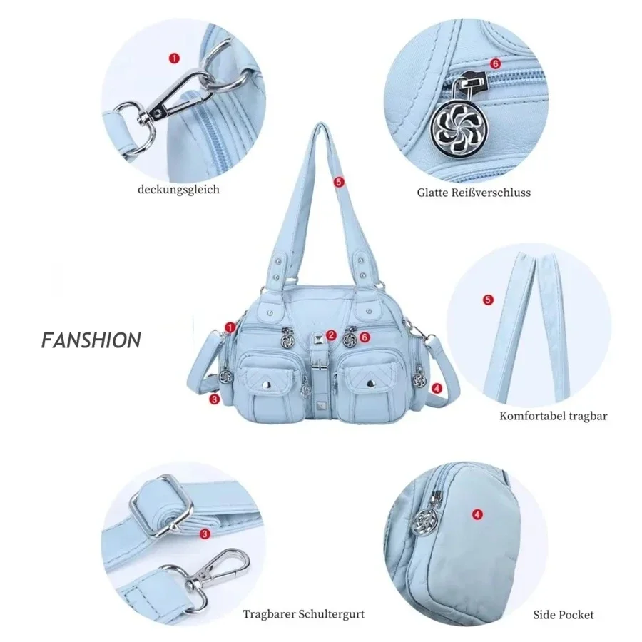 sac à main cartable en cuir pu pour femme – sac à bandoulière à poignée supérieure, sac à main design boulette tendance, sac cadeau idéal pour femme