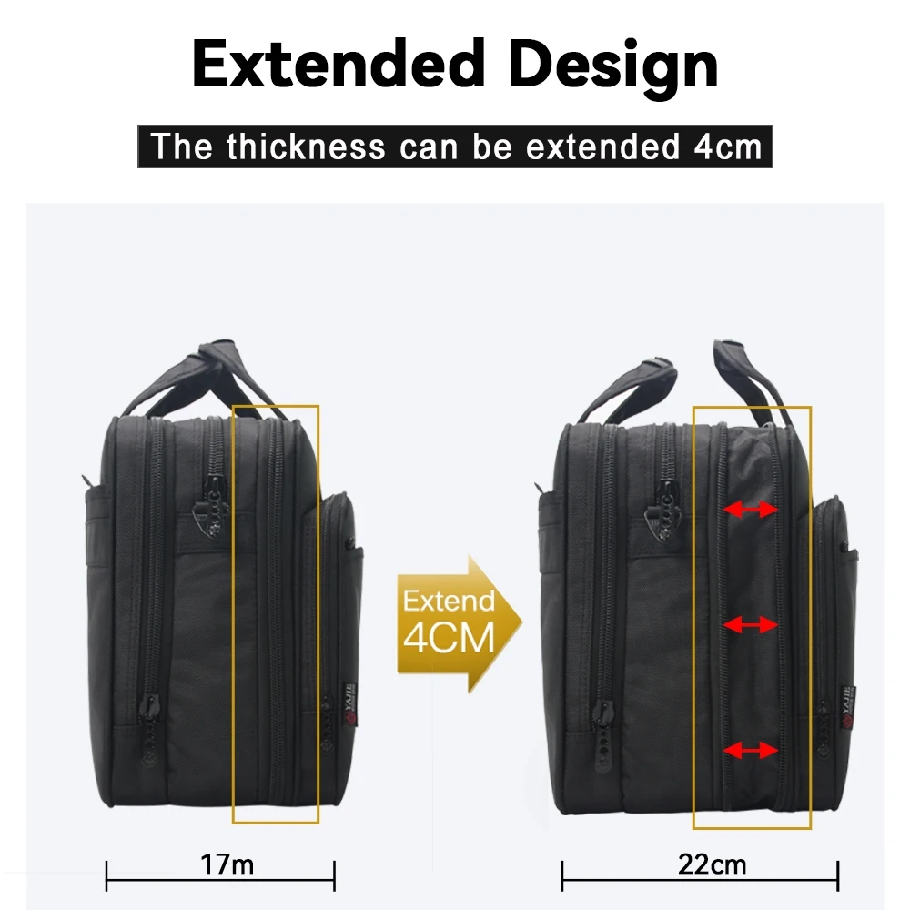 porte documents de grande capacité pour hommes, sac d'affaires 15.6 pouces 17 pouces 19 pouces, sac pour ordinateur portable, sacs à bandoulière, sacs à main en toile, sacoche