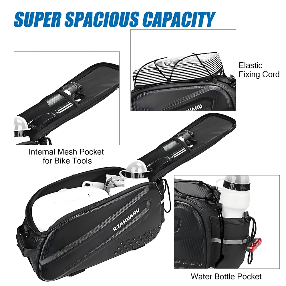 sac de transport de vélo sacs de vélo de grande capacité sac de siège arrière pliable panier arrière de vélo sacoche étanche sacs de selle de siège de coffre