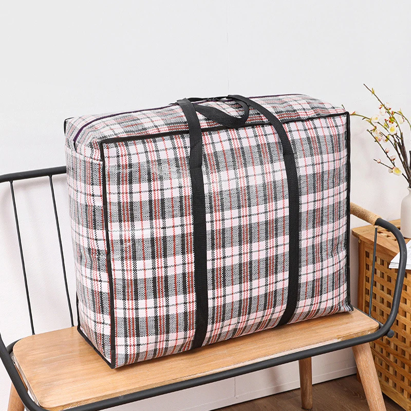 sac imperméable pour couette de voyage à main, sac d'emballage mobile tissé résistant à l'humidité et à la poussière pour un rangement et un transport faciles