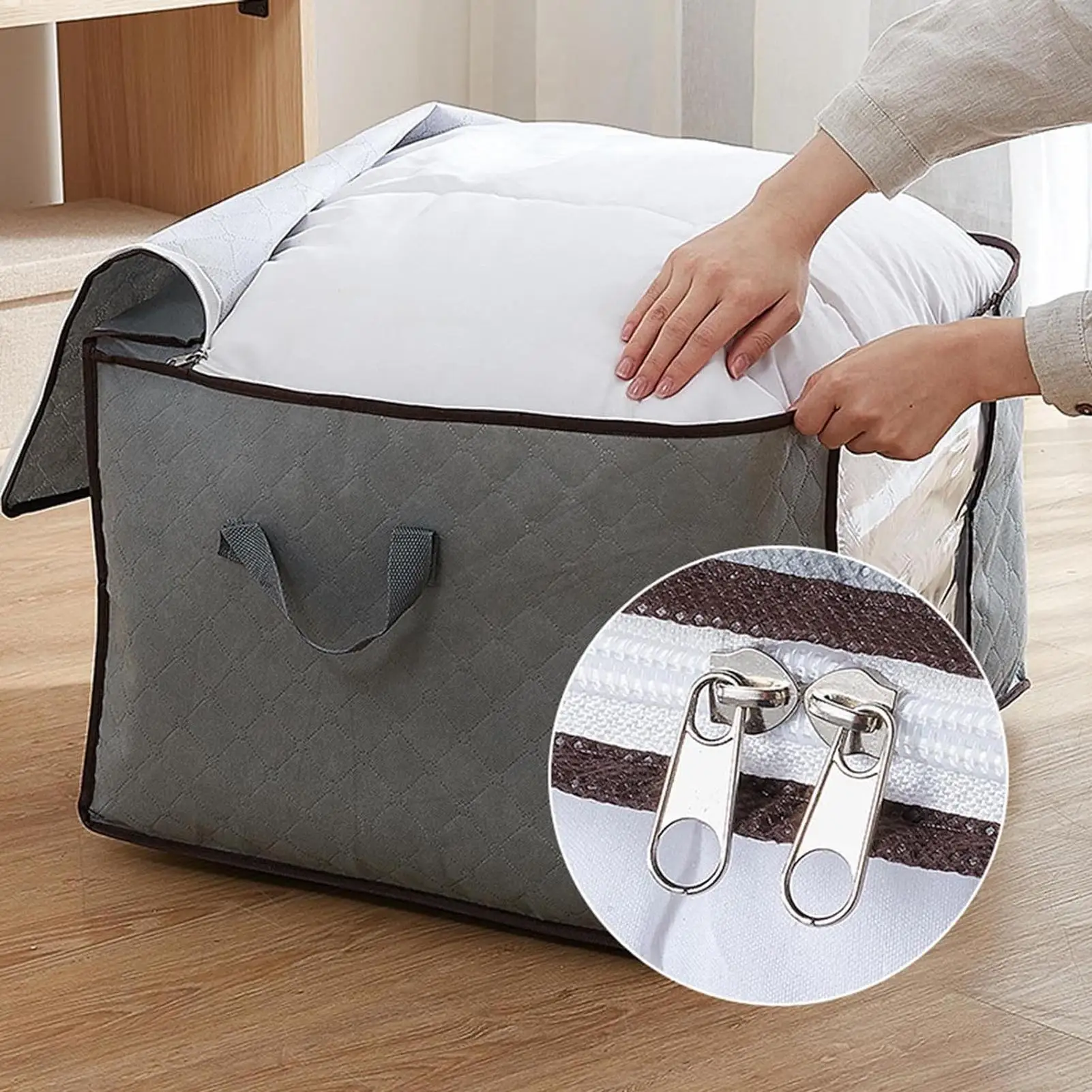 sac de rangement anti poussière pour vêtements de couette, grande capacité, sac de rangement pour literie, organisateur de placard, organisateur de garde robe, sacs de tri de couverture
