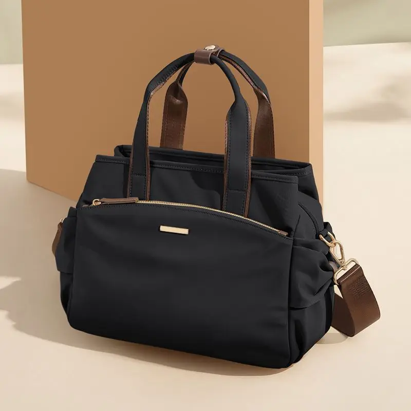 Sac à main en toile pour femmes, sac à main de grande capacité, sac à bandoulière pour mère d'âge moyen, tendance, nouvelle collection 2025