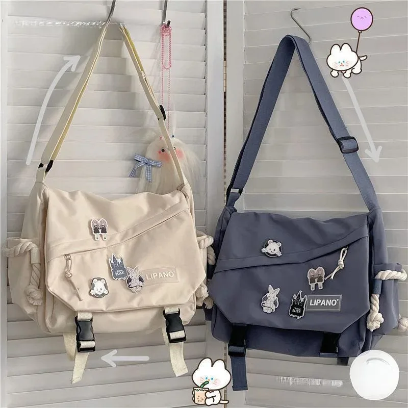 style de rue coréen polyvalent artistique version hong kong sac à bandoulière messager sac à bandoulière