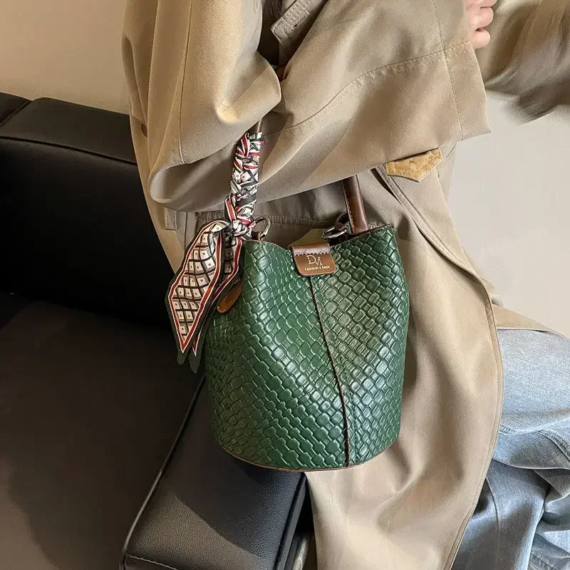 sac poplene femme tempérament été femmes haut simple sac à main mode tout en un crooss sac à bandoulière sous sac seau à bandoulière