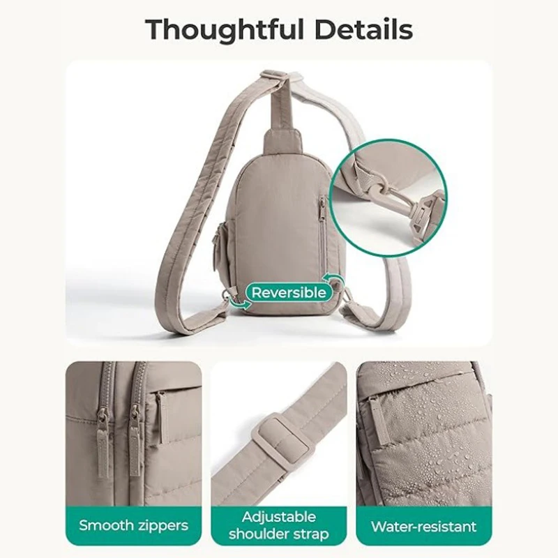 sac de poitrine pour femmes, petit sac à bandoulière simple, pochette de téléphone de voyage de loisirs avec fentes pour cartes, sac à dos de sport de plein air pour femmes