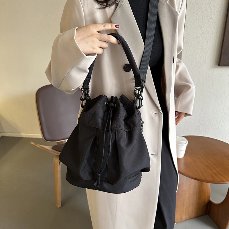 1 pièces femmes jachère grande capacité main cordon unique épaule bandoulière sac seau sac à main sac à bandoulière