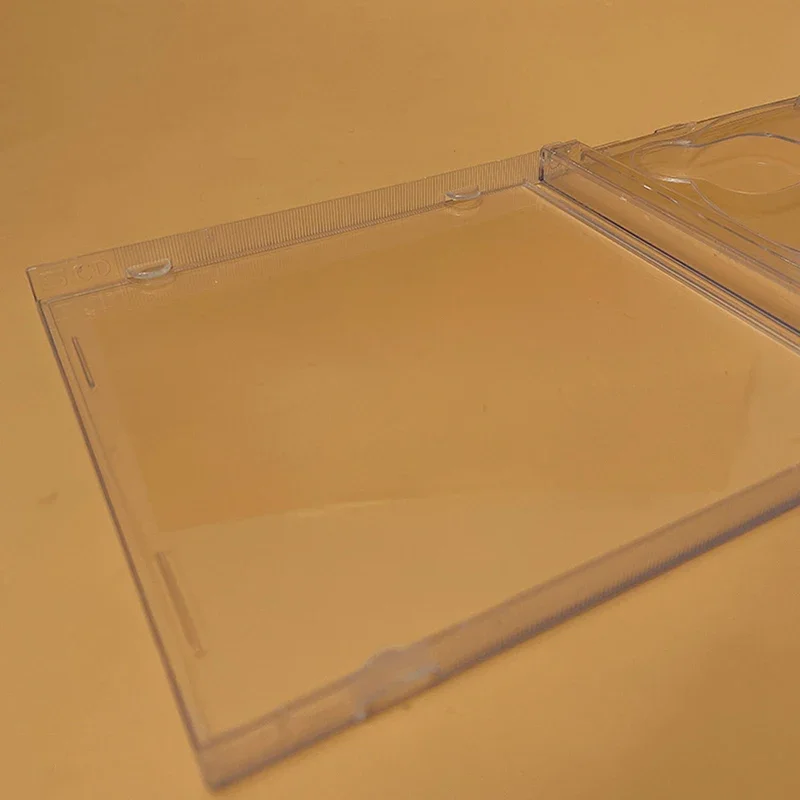 boîte à cd transparente à fond carré, boîtier vide en plastique pp, boîtier pour cd laiteux, capacité 2 disques 14.2cm x 12.4cm x 1.0cm