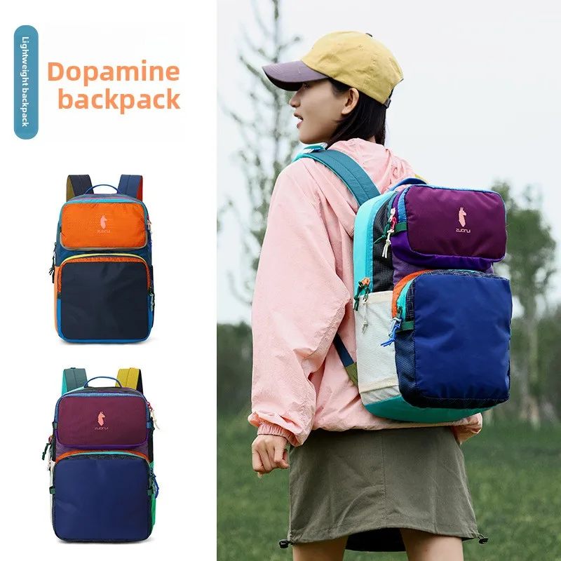 2025 sac à dos dopamine robot alpaca 16l, sac à dos de randonnée en nylon, sac d'école de voyage léger avec sangles respirantes