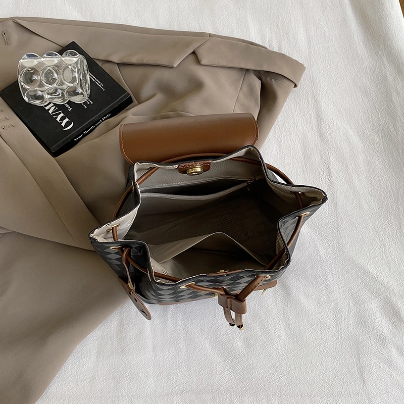 sac à dos seau pour femme, petit sac à dos tendance pour dames
