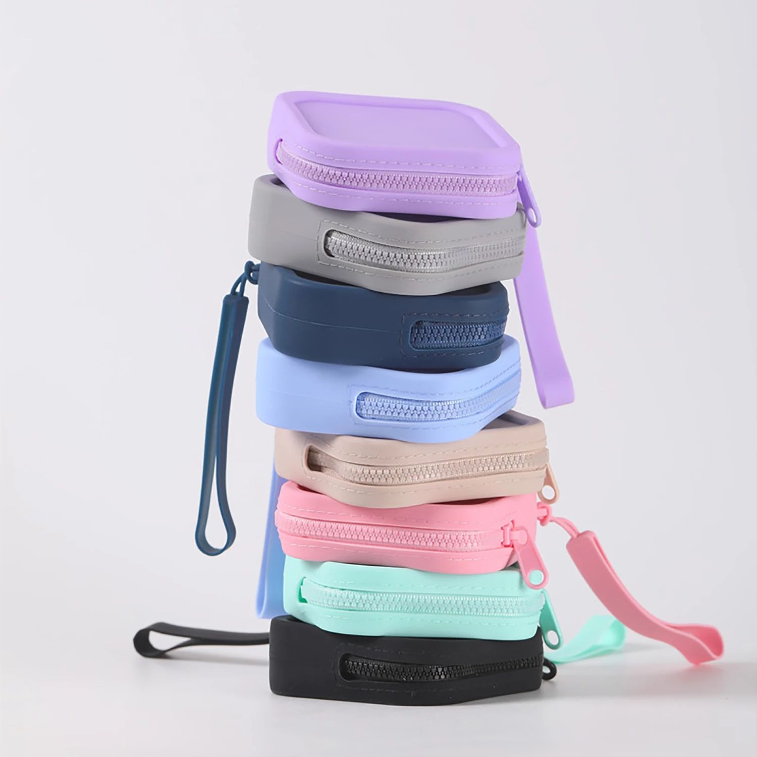 petit sac de rangement carré en silicone, porte monnaie, portefeuille pour écouteurs, bijoux, câble de chargement, organisateur de cartes, mini sac à cosmétiques de voyage
