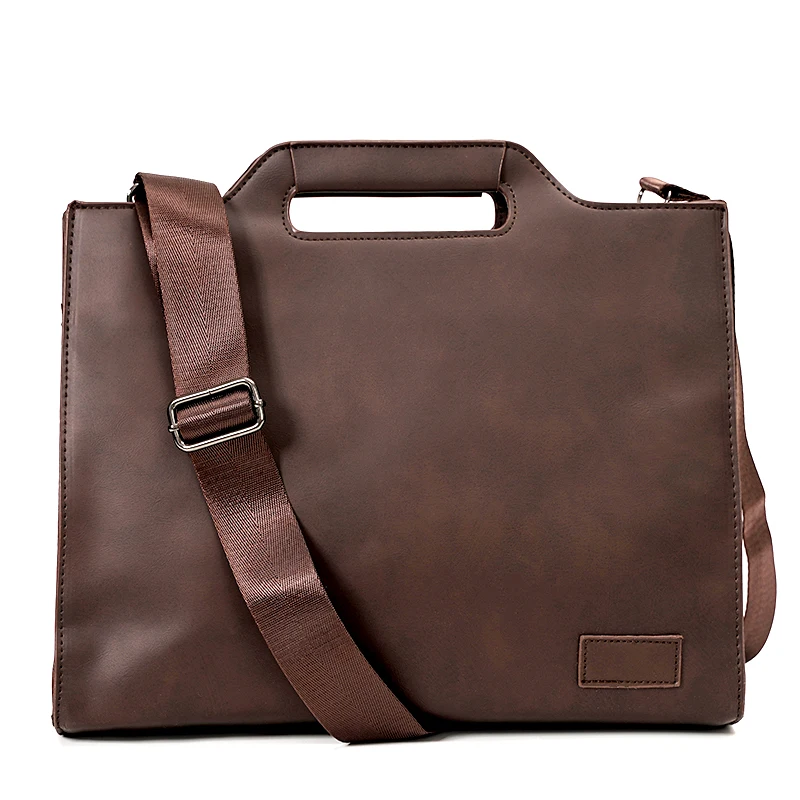sac à main en cuir célèbre pour hommes, sac à bandoulière pour jeunes, étui à bombes d'affaires, sac à fichiers, grande capacité, nouveau, 2025