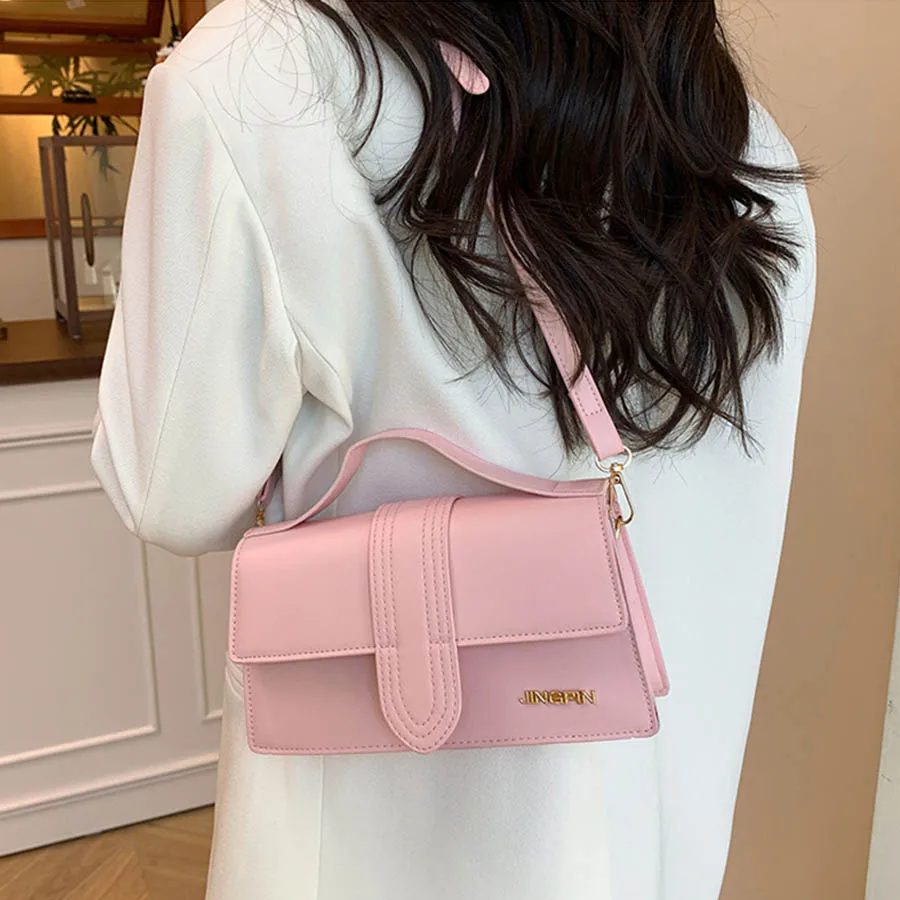 petit sac à main carré à la mode pour femmes, sac à bandoulière simple, sac texture de qualité, sac polyvalent élégant pour dames
