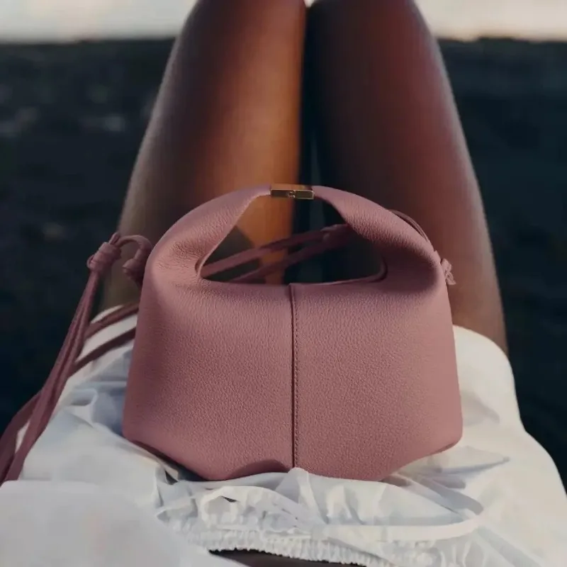 Bento sac français Poliimon Niche cuir nouveau une épaule bandoulière banlieue sac à main boulette sac femmes Simple mais luxueux
