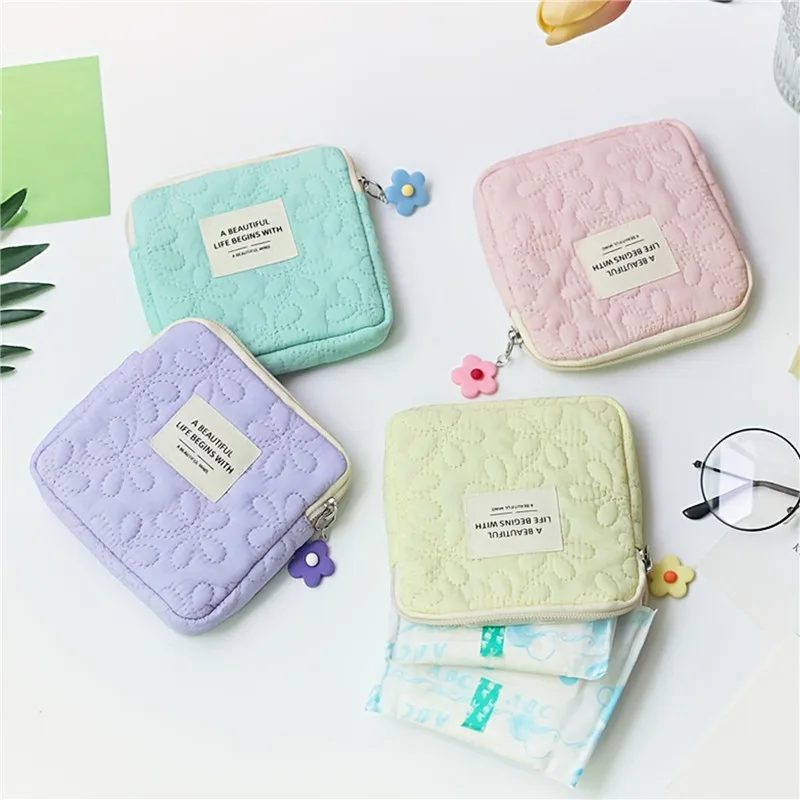 mode femmes petit sac cosmétique voyage mini serviettes hygiéniques organisateur maquillage pièce d'argent carte rouge à lèvres pochette de rangement sac à main