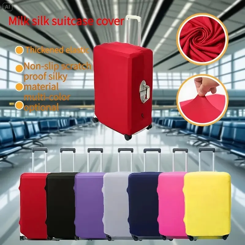 housse de protection pour valise de voyage, housse de protection pour bagages, couleur unie, adaptée aux valises de 18 à 28 pouces