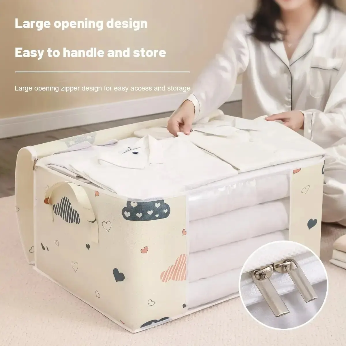 sac de rangement pour vêtements, grand/petit couette, 1 pièce, organisateur anti humidité et anti poussière, sacs de tri pour couverture de couette de grande capacité