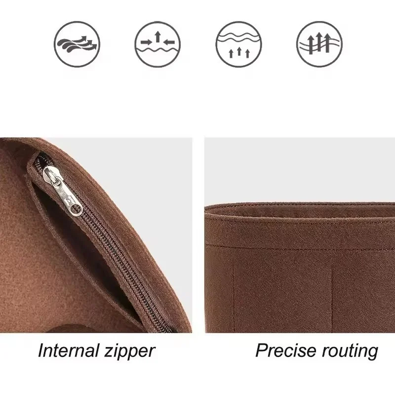 sac seau en feutre pour rallye, organisateur de poche intérieure, accessoires de mise à niveau, rénovation spatiale, doublure d'insertion