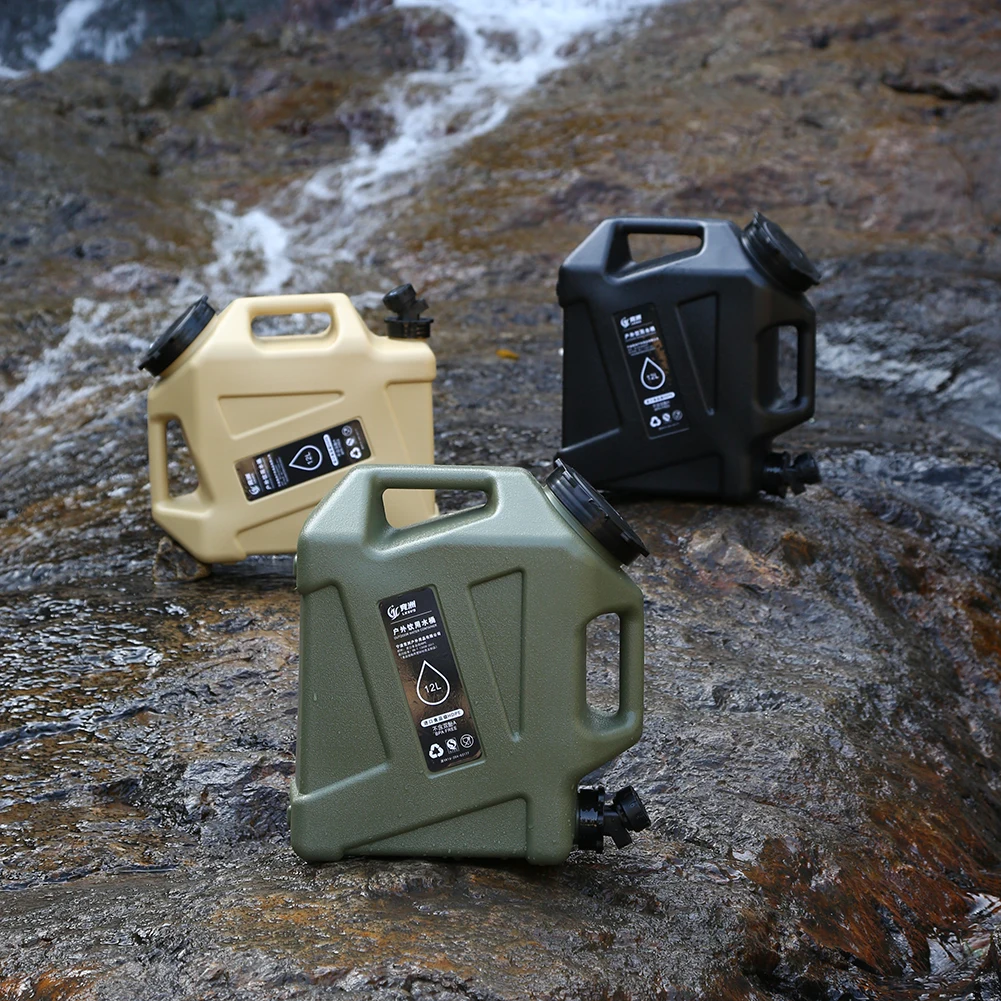 sac à eau de camping portable de grande capacité, conteneur d'eau extérieur, eau précieuse pour la conduite, pique nique et randonnée, 10 l, 12l, e27