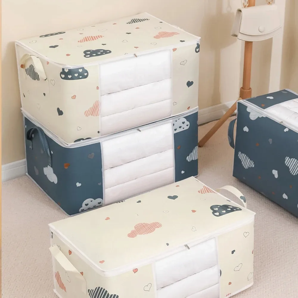 sac de rangement de couette multifonctionnel, anti poussière, résistant à l'humidité, sac de rangement de vêtements de grande capacité, sac d'organisation pour le déménagement de la maison
