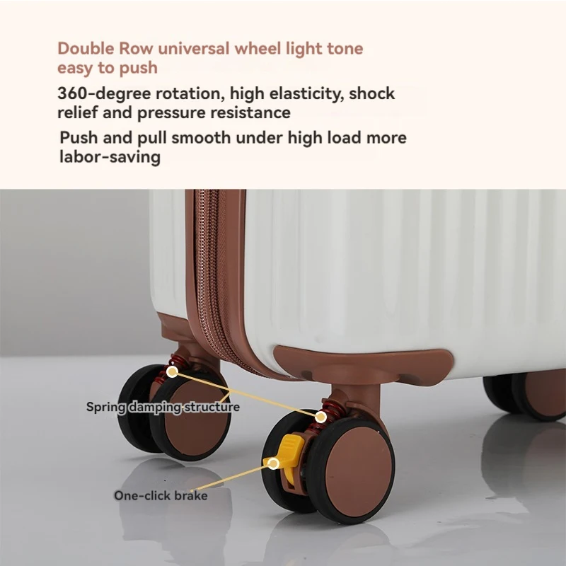 1 piece set 20/ 24inch boarding large capacity expandable suitcase anti scratch surface customs lock shock absorbing brake silent universal wheel two dry and wet separation trolley case suitable for business vacation seaside travel school use