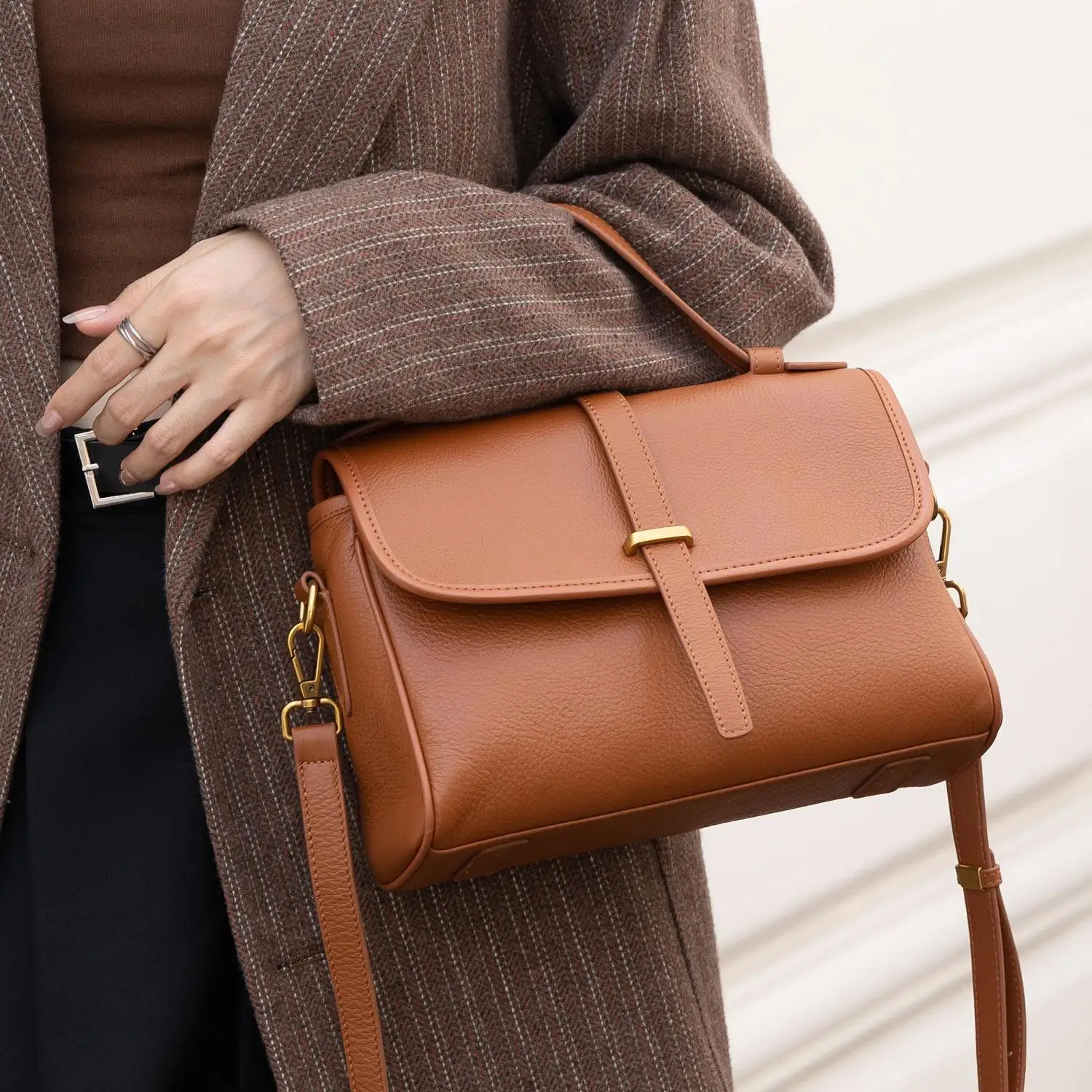 sac fourre tout en cuir de vache naturel pour femme, sac à main rétro pour femme, cartables de loisirs tout match, sac à bandoulière lancé, importé, nouveau
