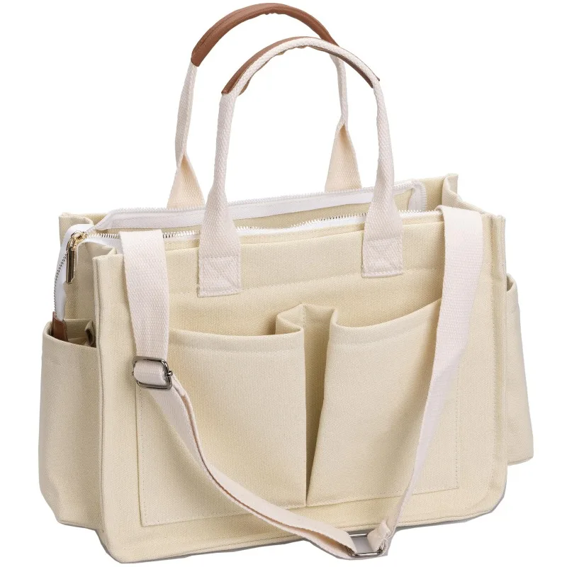 Sac fourre-tout pour femmes avec compartiments grands fourre-tout en toile sac à main pour femme sacs à bandoulière travail ordinateur portable livre sac sacs à main à bandoulière