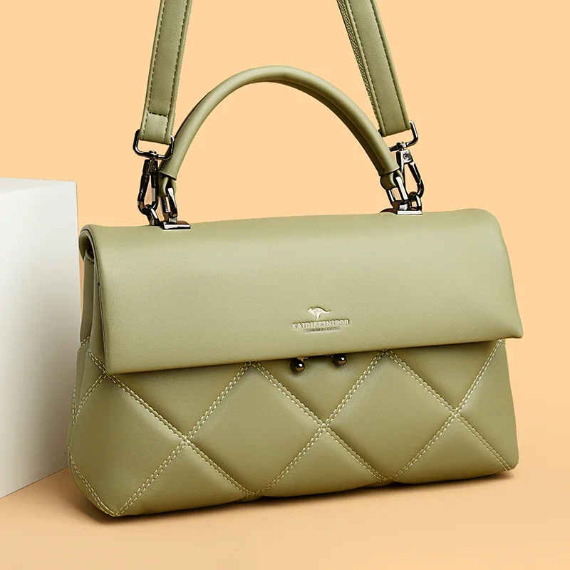 sacs à main coréens en cuir souple pour femmes, sacs à bandoulière polyvalents, créateur de marque de luxe, mode initiée pour dames, nouvelle tendance