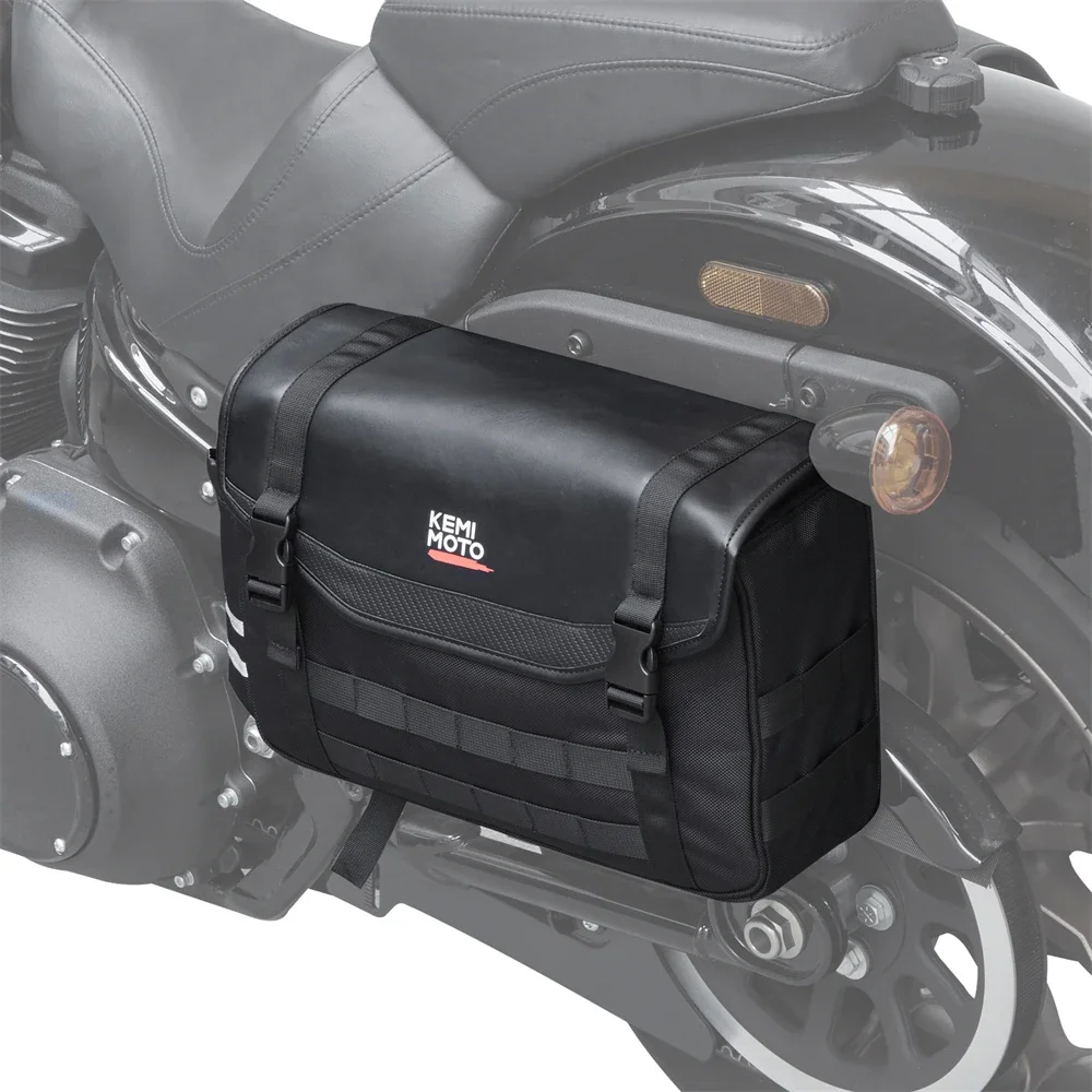 sac de selle de moto 12l, sac arrière latéral universel, sacs de voyage d'équitation avec housse de pluie, sac de siège arrière, accessoires de sacoche