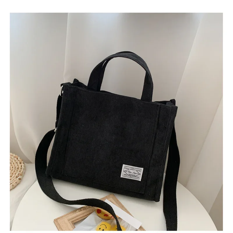sac à main simple en velours côtelé pour femmes, sac à main portable de grande capacité, tendance, petit sac carré, sacs à bandoulière simples