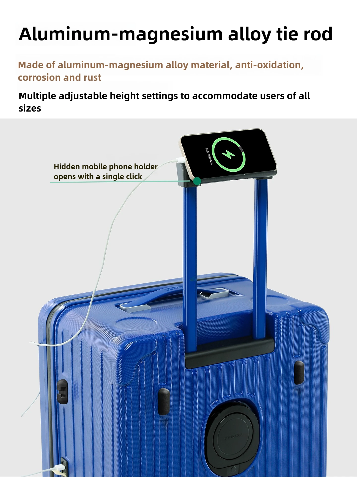 valise de camping avec table portable, 28 pouces, 2 grandes roues, bagage tout terrain, mensonges plates pour pique nique et rangement en plein air, support usb