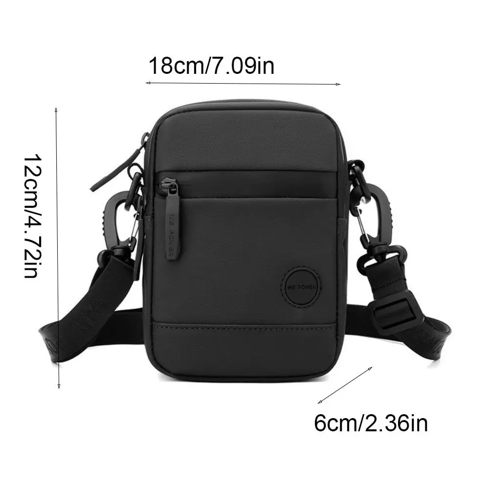 sac à bandoulière carré décontracté pour hommes, couleur unie, sac de poitrine simple, multifonctionnel multi poches, sac banane en nylon pour randonnée