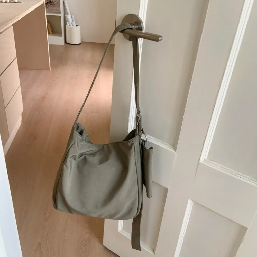 ins style – sac fourre tout carré de couleur unie, sac à bandoulière polyvalent en toile de grande capacité, sacs à main de loisirs élégants pour femmes