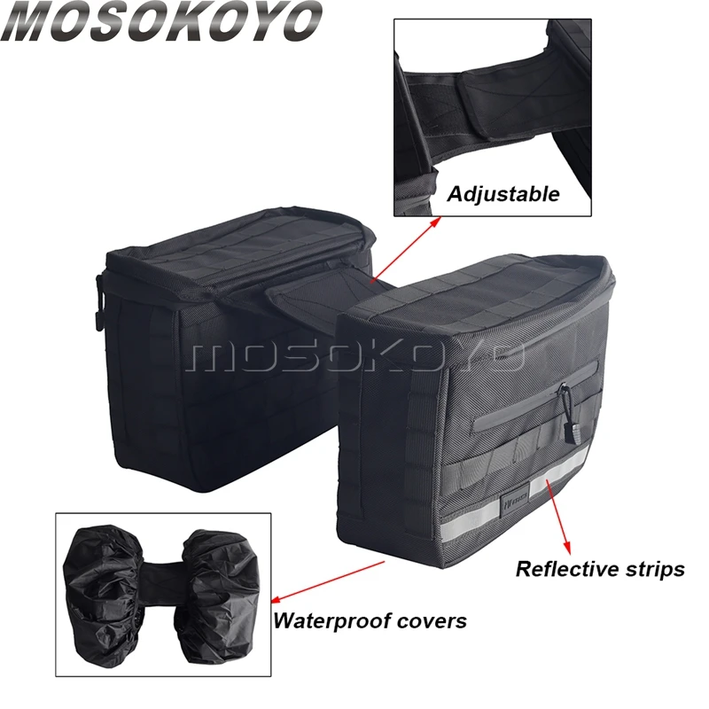 sac de guidon de barre de voyage de style club, sacs à poignée + sacoche de selle essentielle pour harley dyna street bob fxbb softail sportster