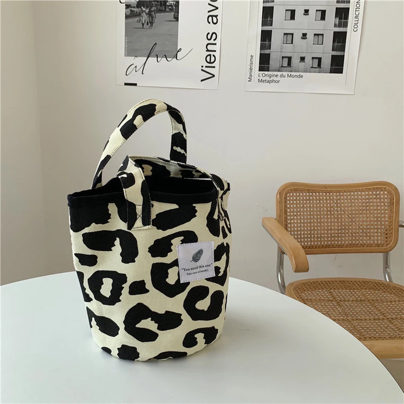 sac de rangement imprimé léopard, joli mini sac e27, sac de shopping, à la mode, polyvalent