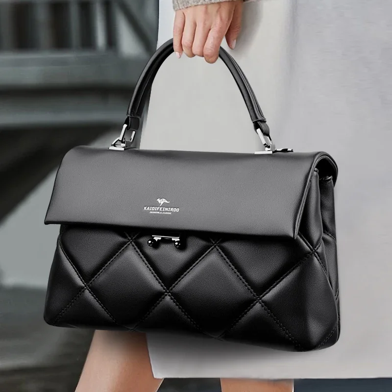 sacs à main coréens en cuir souple pour femmes, sacs à bandoulière polyvalents, créateur de marque de luxe, mode initiée pour dames, nouvelle tendance