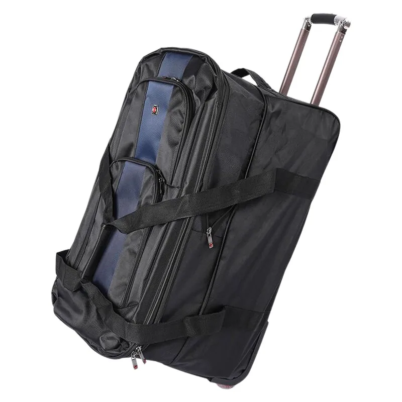 bagage vérifié de grande capacité de 28 pouces-valise extensible étanche, sac de chariot en tissu oxford durable pour hommes d'affaires