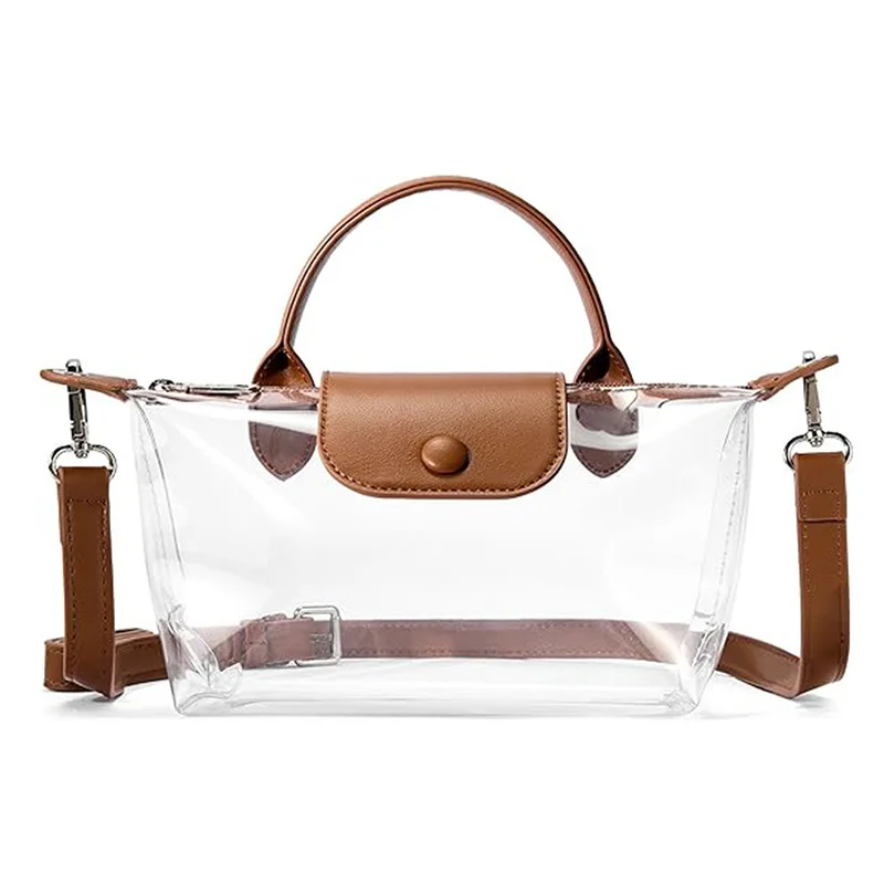 Mini sac à main de styliste de marque de luxe pour femmes, sacs transparents à la mode, petit sac à main, sac de Shopping, portefeuille, fourre-tout Transparent