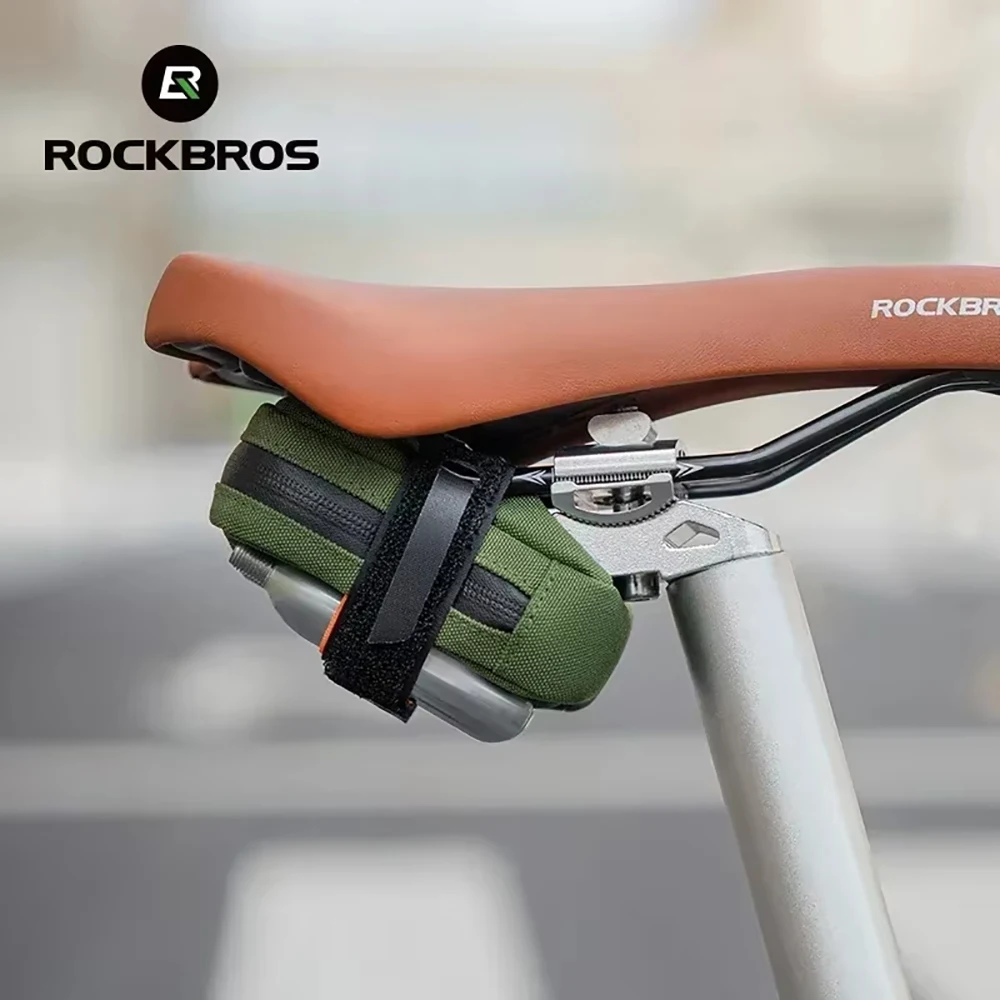 rockbros mini sac de selle de vélo portable vtt sac de rangement de vélo de route queue compacte universelle pour tous les sièges sac de cyclisme