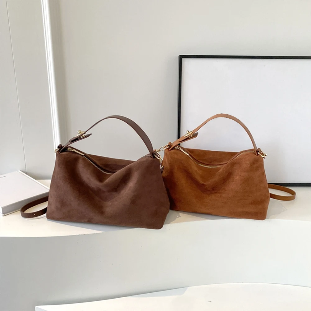 sac à bandoulière en daim pour femme avec poche intérieure, sac initié, sacoche à sangle réglable, sac à main d'embrayage pour le travail et le voyage
