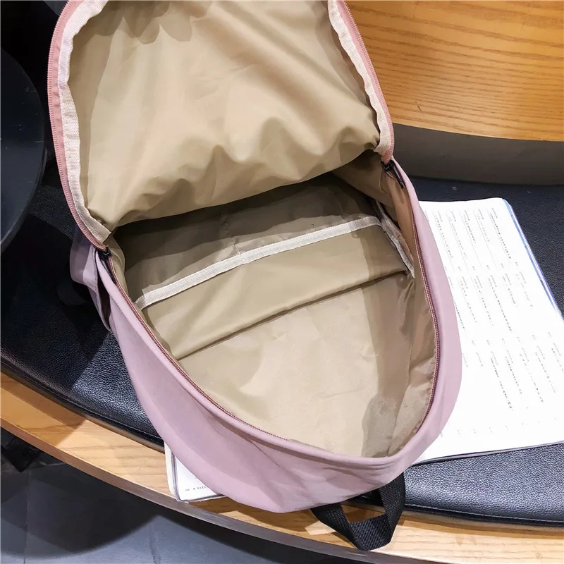 hocodo – sac à dos en toile solide pour adolescentes, sac d'école décontracté de grande capacité, simple, pour le voyage