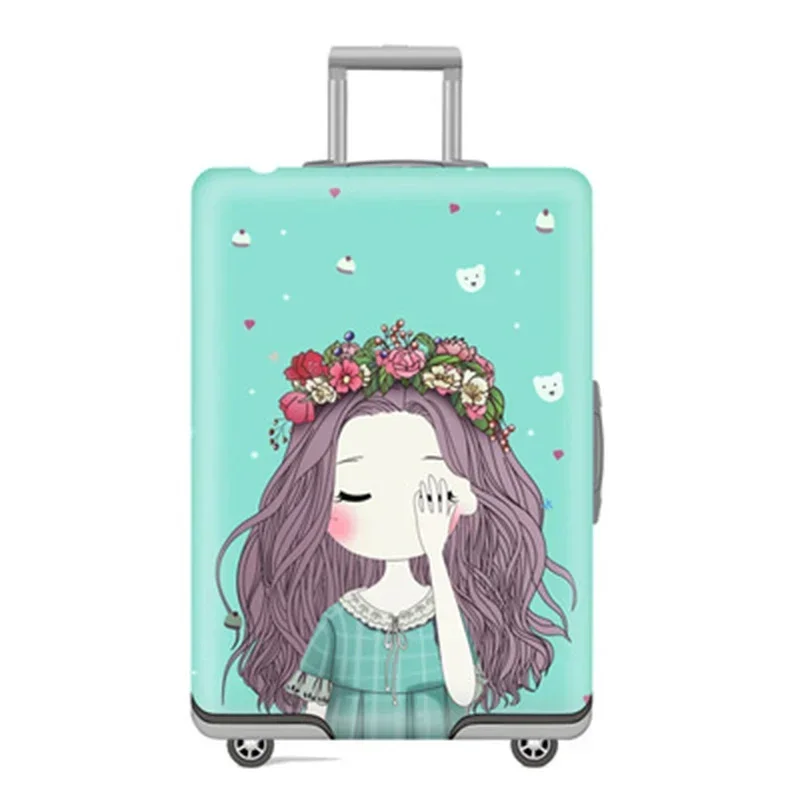 housse de protection pour valise à roulettes, housse de protection élastique pour bagages, dessin animé 3d, 19 32 pouces, accessoires de voyage