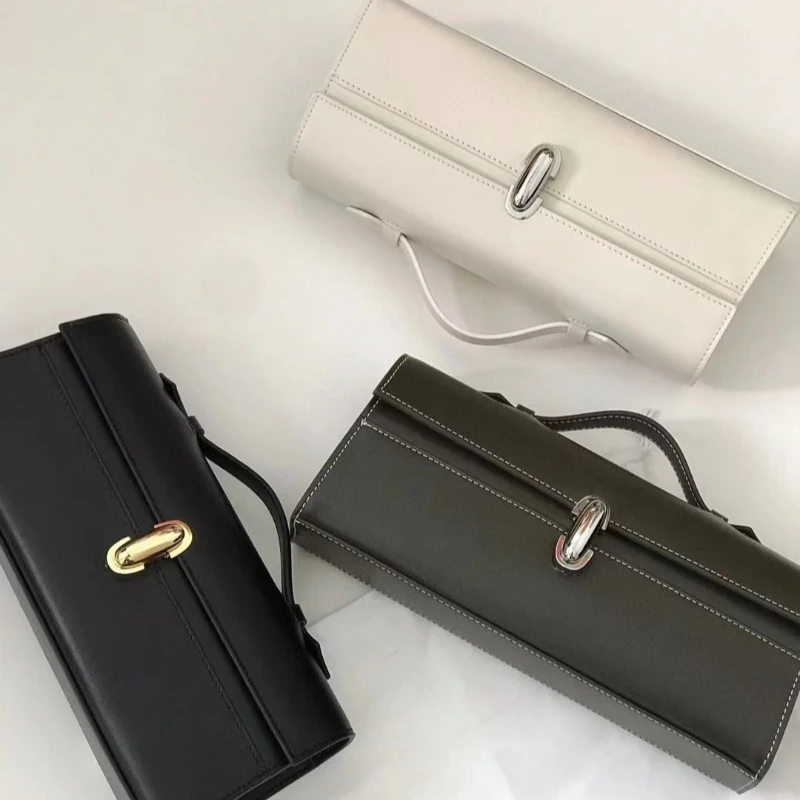 savette marque en cuir véritable petit sac carré rectangulaire baguette fourre tout femmes simple sac à main